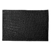 Housse D'oreillers Noir lisse : Cuir Texture Élégance (Dos)
