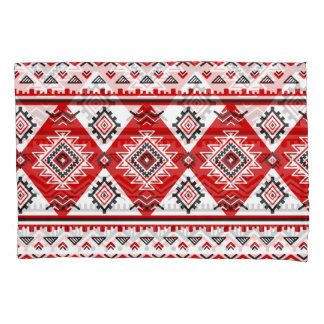 Housse D'oreillers Noir noir rouge, motifs ukrainiens.