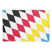 Housse D'oreillers Noir rouge jaune Bavaria Motif Drapeau Diamant (devant)