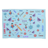 Housse D'oreillers Nom Collage 🎁 Extraordinaire Bam Pow Superhero (devant-gauche)