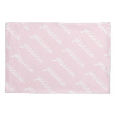 Housse D'oreillers Nom cursif rose de votre nom (Dos)