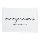 Housse D'oreillers Nom de la calligraphie personnalisée de la meilleu (Dos)