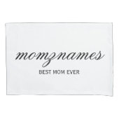 Housse D'oreillers Nom de la calligraphie personnalisée de la meilleu (devant)