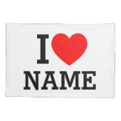 Housse D'oreillers Nom du coeur (Dos)