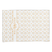 Housse D'oreillers Nom du monogramme amusant Soleil tiré main (devant-Droit)
