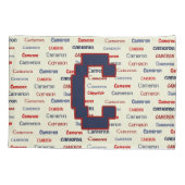 Housse D'oreillers Nom du monogramme bleu de la Marine Cadeaux pour e (Dos)