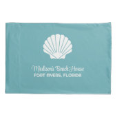 Housse D'oreillers Nom, emplacement et couleur personnalisés (Dos)