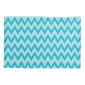 Housse D'oreillers Nom et monogramme à la mode de zigzag de Chevron (Dos)