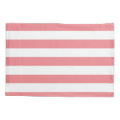 Housse D'oreillers Nom Gold Heart Rose White Stripes Motif (Dos-gauche)
