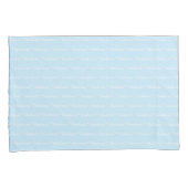 Housse D'oreillers Nom personnalisable bleu clair blanc double face (devant-Droit)
