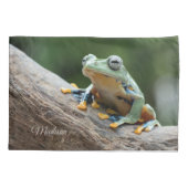 Housse D'oreillers Nom personnalisé Coque Coussin de grenouille (Dos)