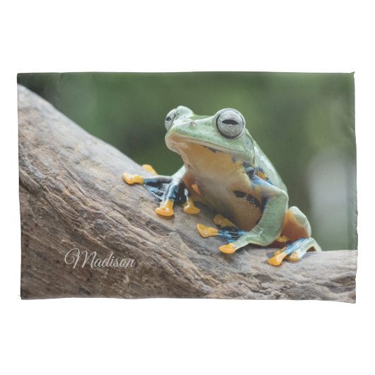 Housse D'oreillers Nom personnalisé Coque Coussin de grenouille (devant)
