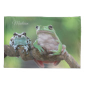 Housse D'oreillers Nom personnalisé Coque Coussin de grenouille (Dos)