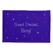 Housse D'oreillers Nom Personnalisé Cute Night City Pillowcase, Inver (Dos)