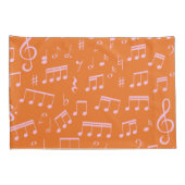 Housse D'oreillers Notes musicales rose et orange du Motif (Dos-Droit)
