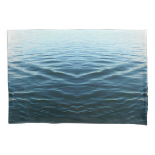 Housse D'oreillers Nuances d'eau bleue Photographie de la nature Abst