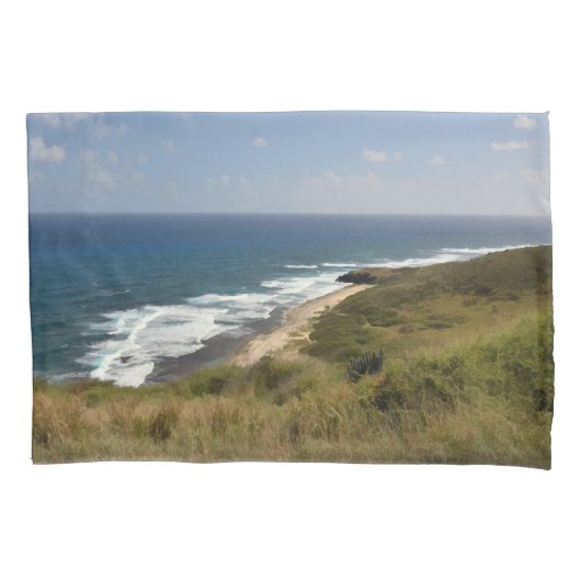 Housse D'oreillers Océan tropical Vagues Mer Bleue Plage Nature (devant)