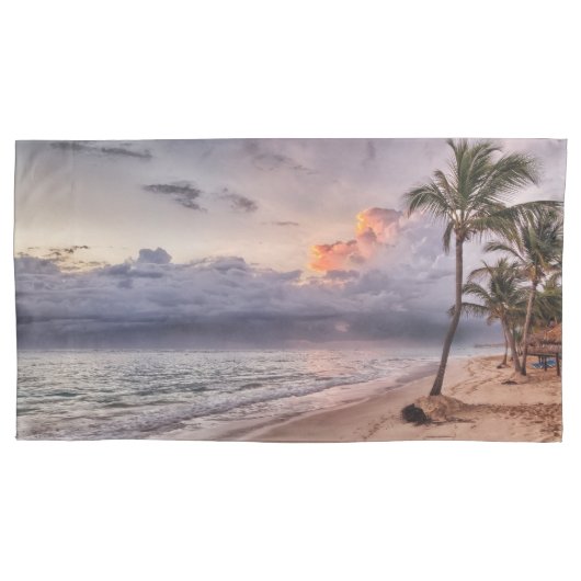 Housse D'oreillers Ocean Waves Sandy Beach Sunset (devant-gauche)