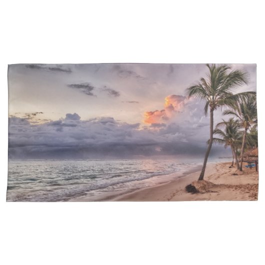 Housse D'oreillers Ocean Waves Sandy Beach Sunset (devant-Droit)