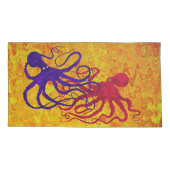 Housse D'oreillers Octopus - Ensemble De Caisses D'Oreiller Roi (Dos-gauche)