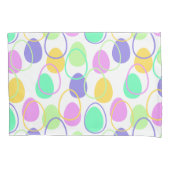Housse D'oreillers Oeufs de Pâques et contours (devant)