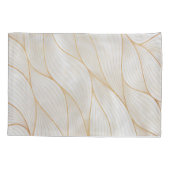 Housse D'oreillers Oeuvre Abstraite de Feuilles d'or | Pilote (Dos-gauche)