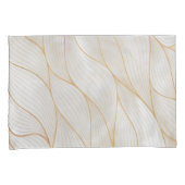 Housse D'oreillers Oeuvre Abstraite de Feuilles d'or | Pilote (devant-Droit)