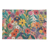 Housse D'oreillers OEuvre florale colorée (Dos)