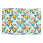 Housse D'oreillers Oiseau du paradis et du motif d'orchidée (Dos-gauche)