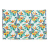 Housse D'oreillers Oiseau du paradis et du motif d'orchidée (Dos-Droit)