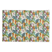 Housse D'oreillers Oiseau et motif de fleur exotique (Dos-gauche)