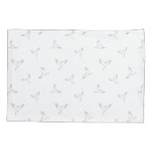 Housse D'oreillers Oiseaux blancs. (Dos)