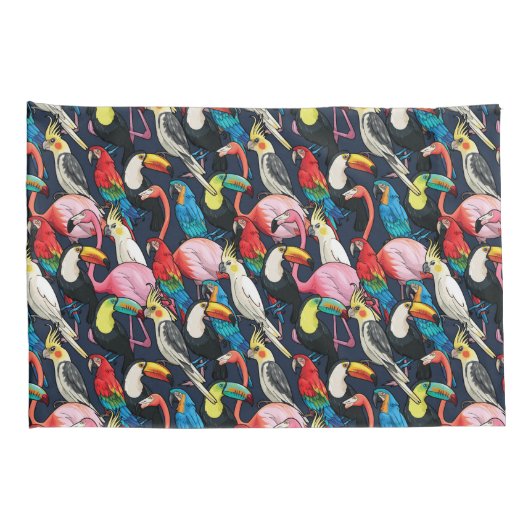 Housse D'oreillers Oiseaux exotiques (Dos-Droit)
