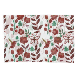 Housse D'oreillers Oiseaux motifs et papillons floraux sans soudure