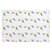 Housse D'oreillers Oiseaux multicolores (Dos)
