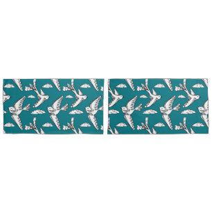 Housse D'oreillers Oiseaux volants et nuages coques coussins