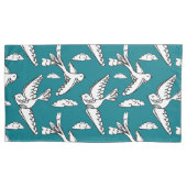 Housse D'oreillers Oiseaux volants et nuages coques coussins (devant-gauche)