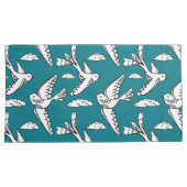 Housse D'oreillers Oiseaux volants et nuages coques coussins (devant-Droit)