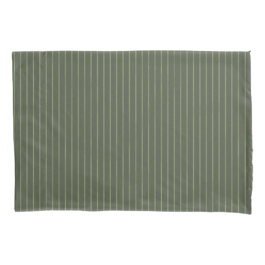 Housse D'oreillers Olive Pinstripes (devant)