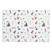 Housse D'oreillers Oliver Le Motif aléatoire de Noël Otter (Dos)