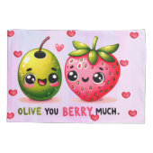 Housse D'oreillers olivier et fraise (Dos-gauche)