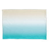 Housse D'oreillers Ombre Beach Sand Blanc Turquoise Gradient (devant-gauche)