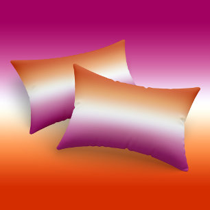 Housse D'oreillers Ombre Lesbian Pride Drapeau orange rose