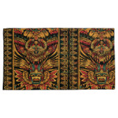 Housse D'oreillers Opulente Turquoise "Aztec Dream" Luxueux King Pill (devant-Droit)