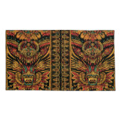 Housse D'oreillers Opulente Turquoise "Aztec Dream" Luxueux King Pill (Dos-gauche)