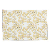 Housse D'oreillers Or Blanc Matin Fleur de gloire (Dos-Droit)