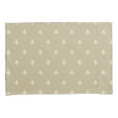 Housse D'oreillers Or Fleur de Lis Latte Brown (devant-Droit)