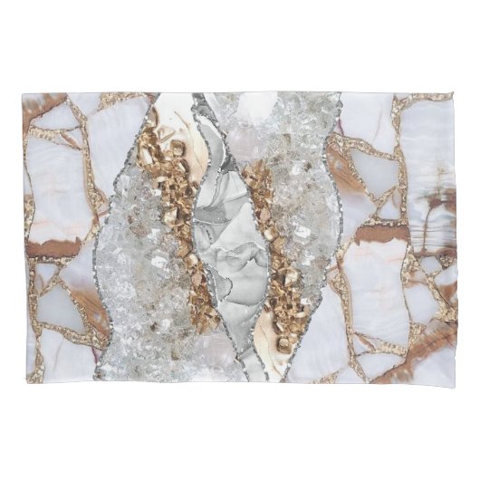 Housse D'oreillers Or Luxe Elegant Liquid Texture (devant)