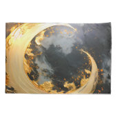 Housse D'oreillers Or noir Abstrait Tourbillon Lune Moderne (Dos)