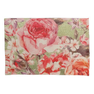 Housse D'oreillers Or Rose Floral Fleur Raspberry Rose Aquarelle